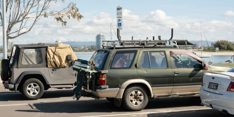 bicycles loaded on car hitch