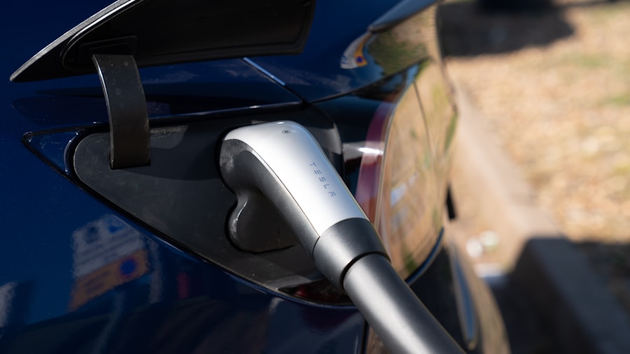 car charging port close-up