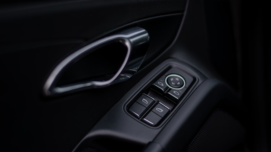 car door safety features close-up