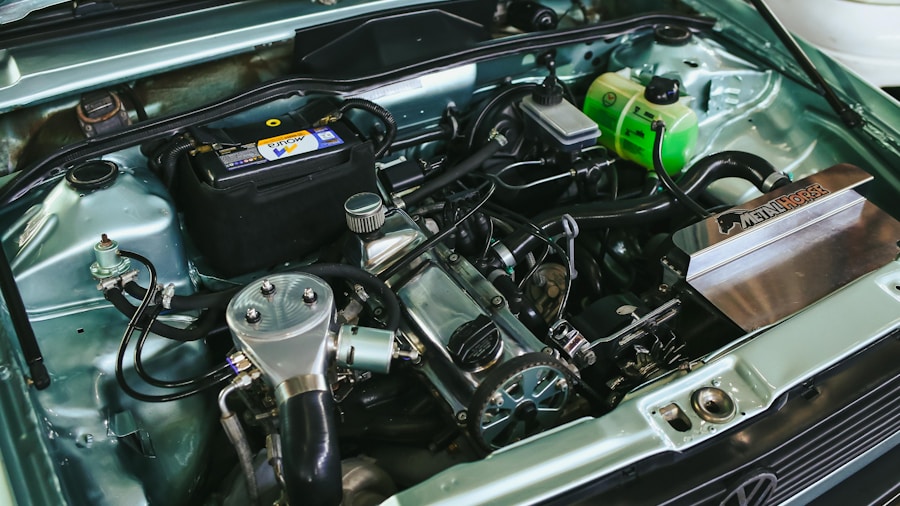 classic air cooled engine compartment