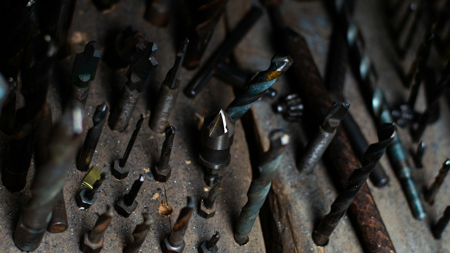 drill bits and accessories closeup