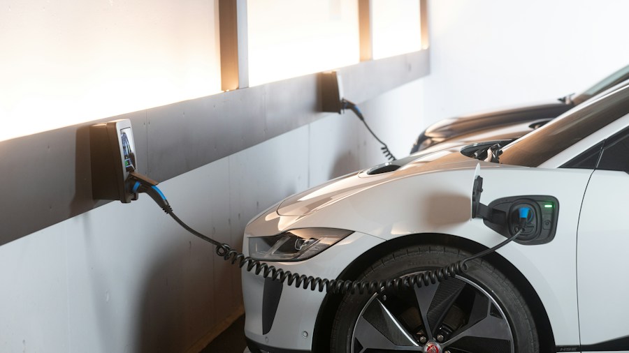 electric vehicle charging port close up