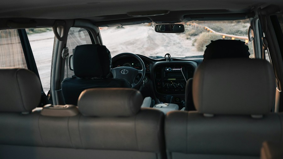 family three row SUV interior
