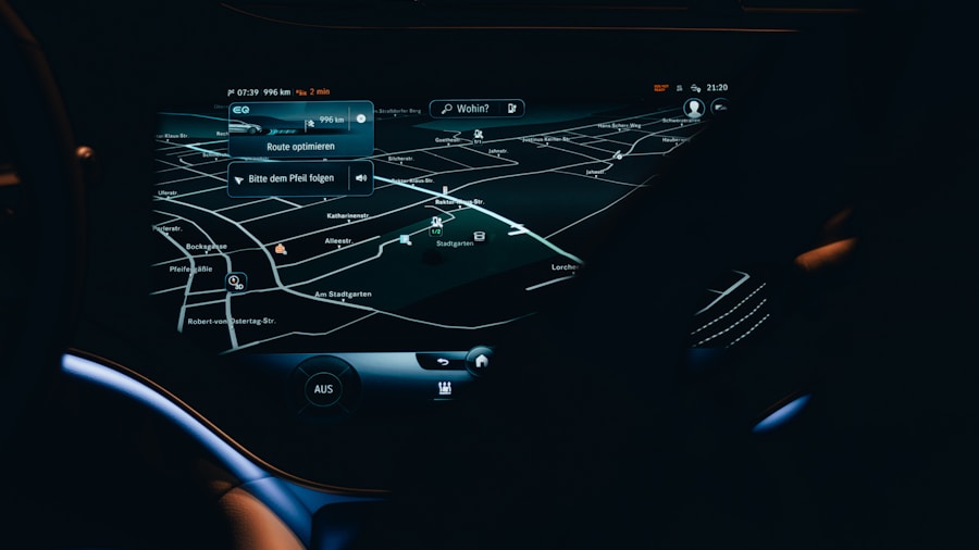 futuristic car dashboard technology