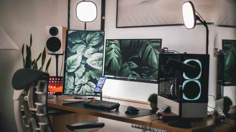 home office webcam setup