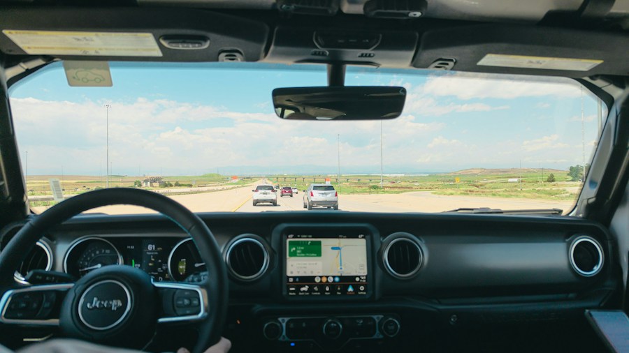 Jeep SUV highway driving safety