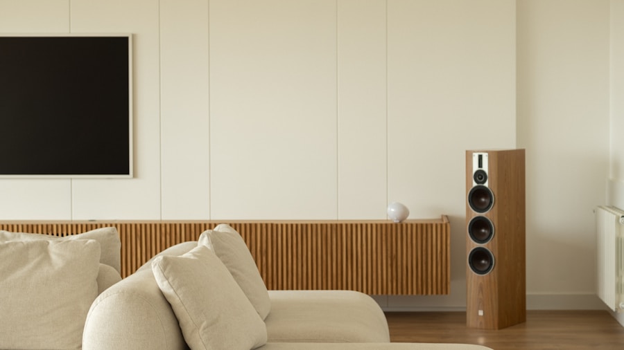living room home audio setup