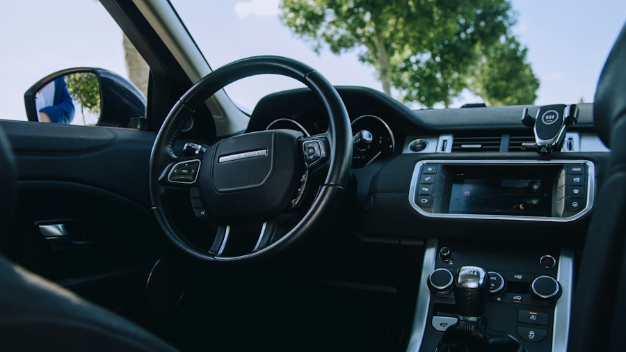 luxury car interior details