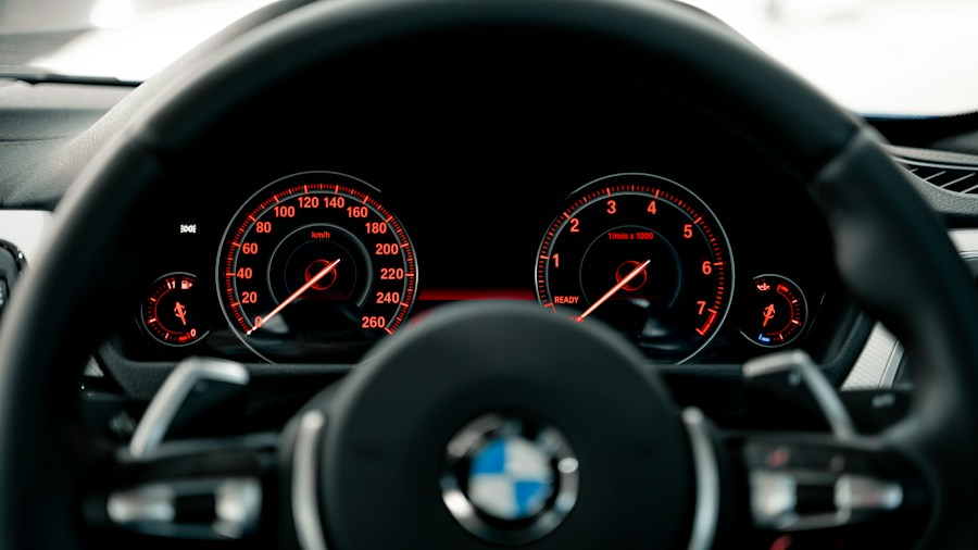 modern car interior digital dashboard