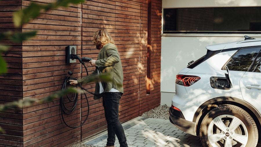 modern EV charging station