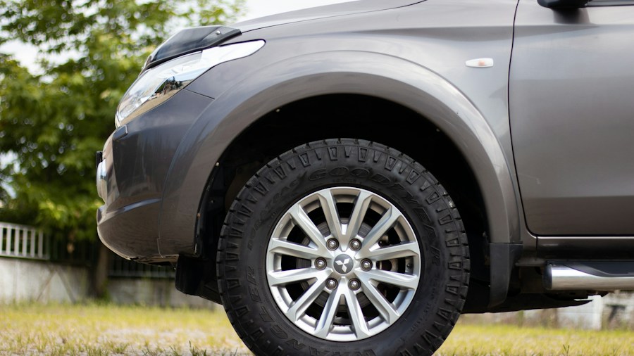 modern SUV tire on wheel rim