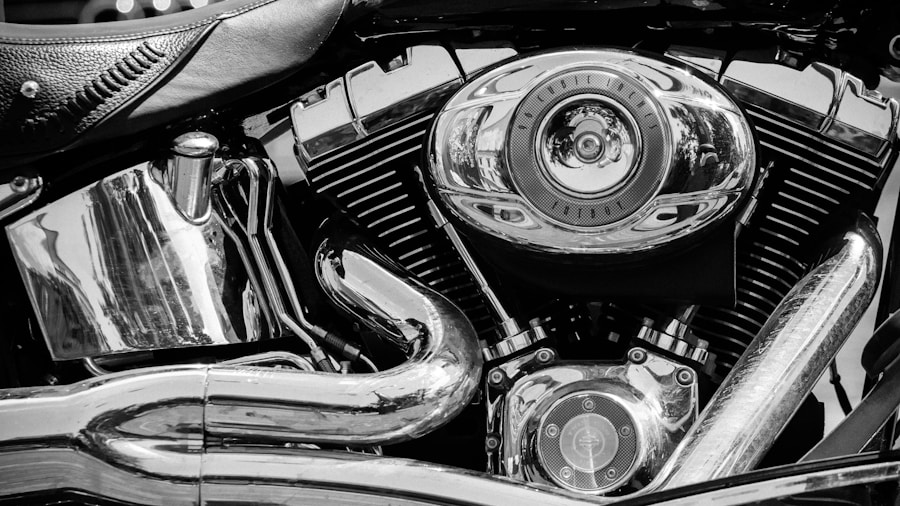 motorcycle engine detail