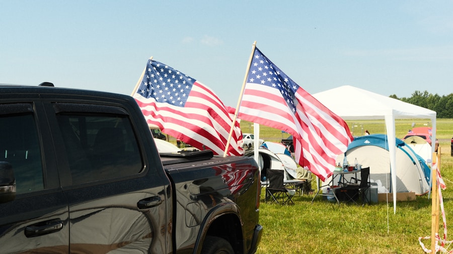 outdoor event tailgating setup