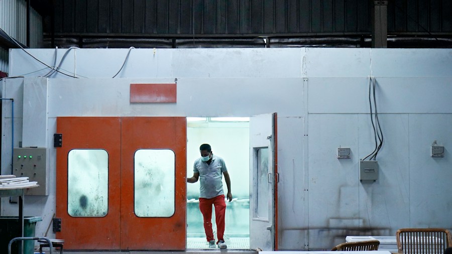 paint finishing facility interior