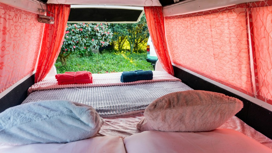 Alite Pop-Up Camper Trailer Returns: What Buyers Should Know 2 pop-up camper bedding interior