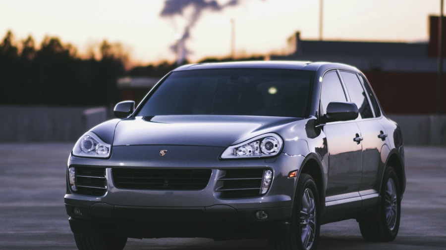 Porsche Cayenne driving road