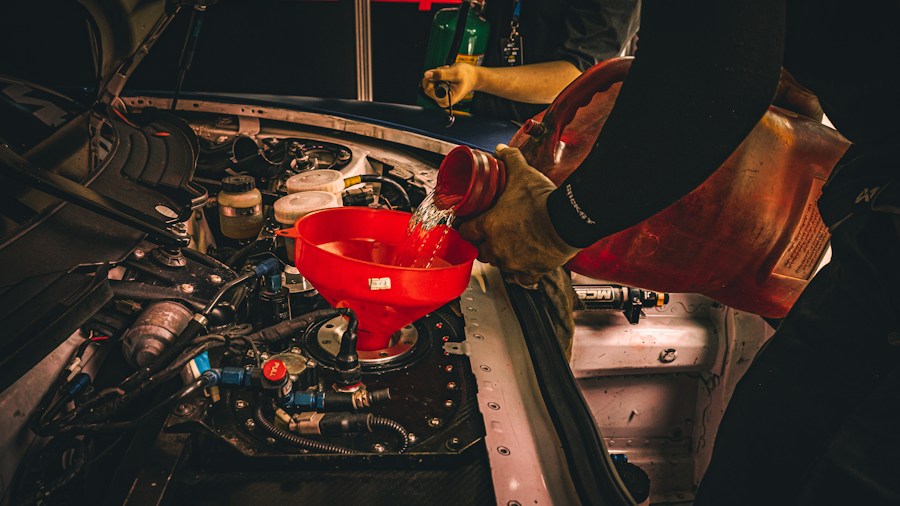Engine Efficiency Gets a Boost with Lighter Weight Motor Oil 1 pouring motor oil into engine