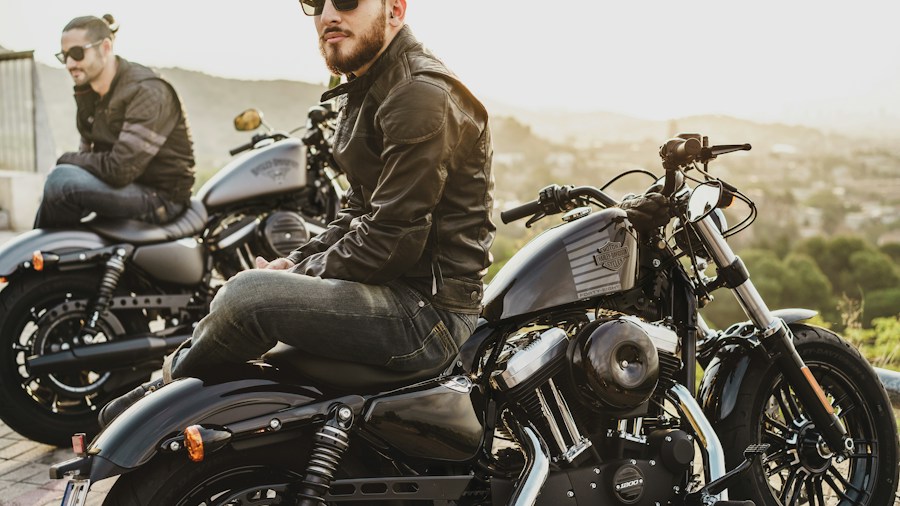 rider wearing motorcycle vest jacket