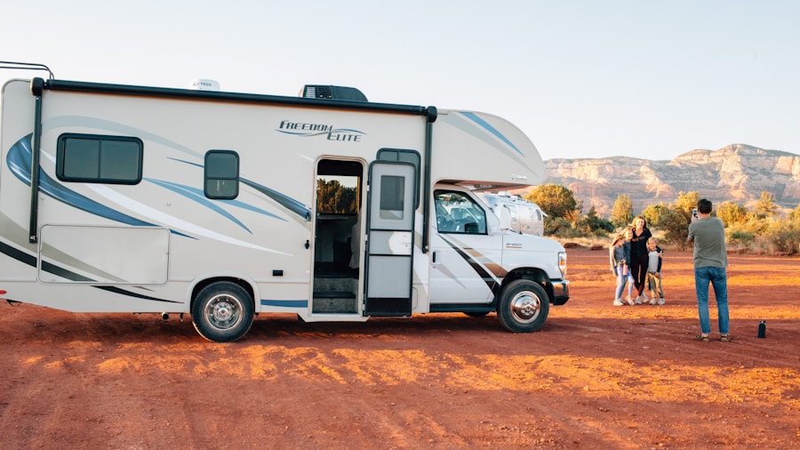 RV owner checking vehicle details