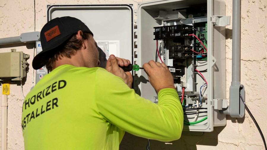 RV Power Independence Takes Center Stage at November Events What Buyers Should Know 2 RV technician battery installation work