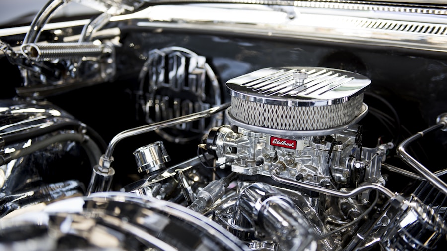 supercharged engine closeup