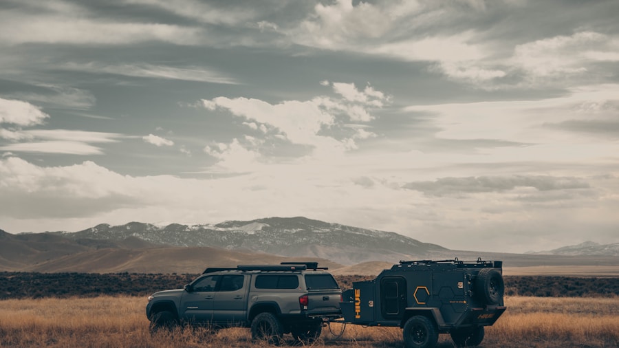 teardrop trailer camping setup