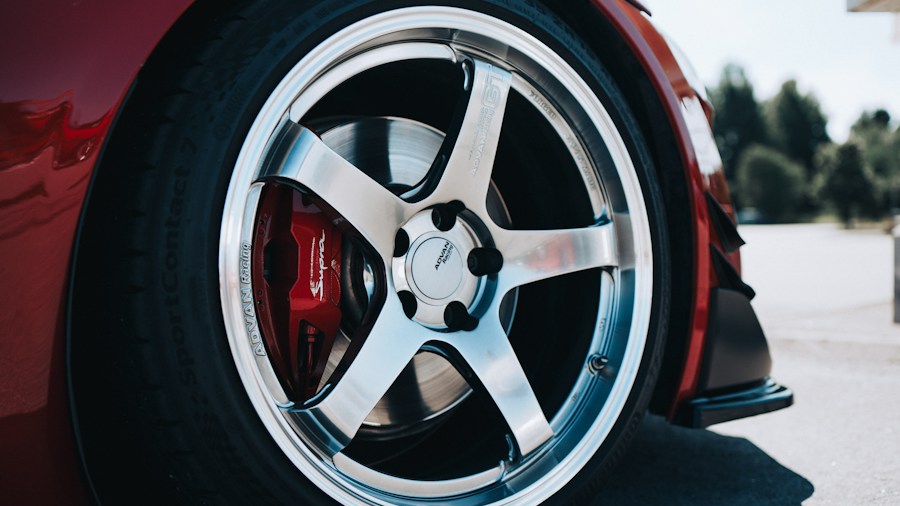 tire sidewall close up detail