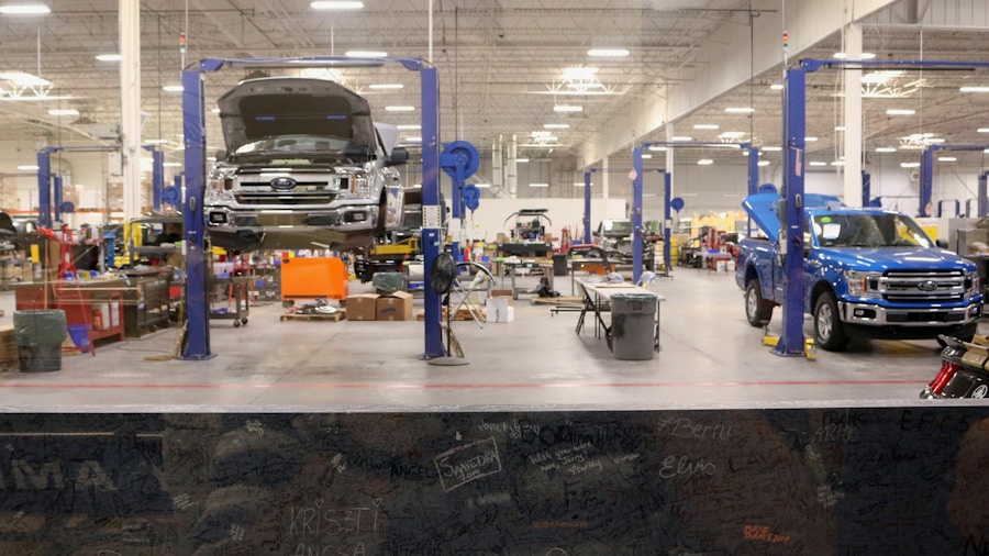 vehicle on lift alignment service