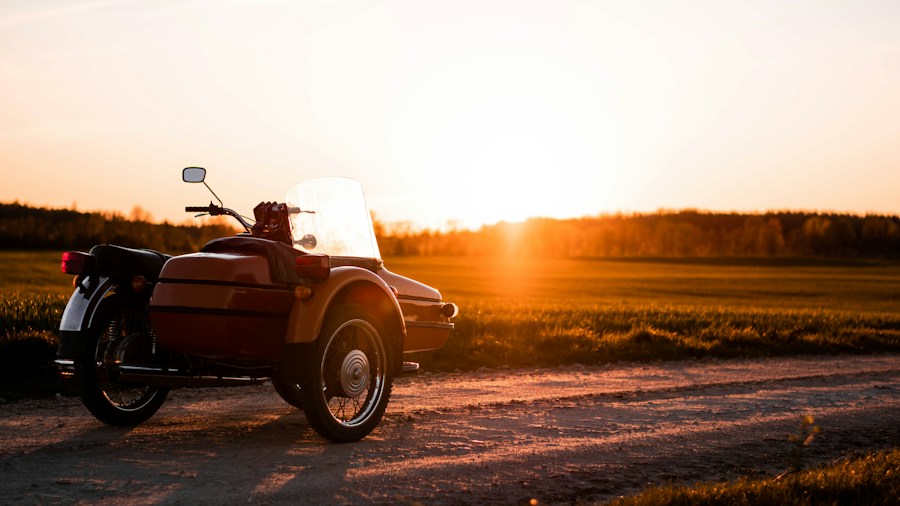 vintage scooter sidecar adventure travel