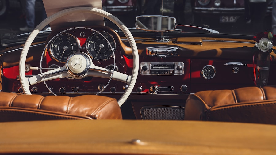 vintage truck interior dashboard