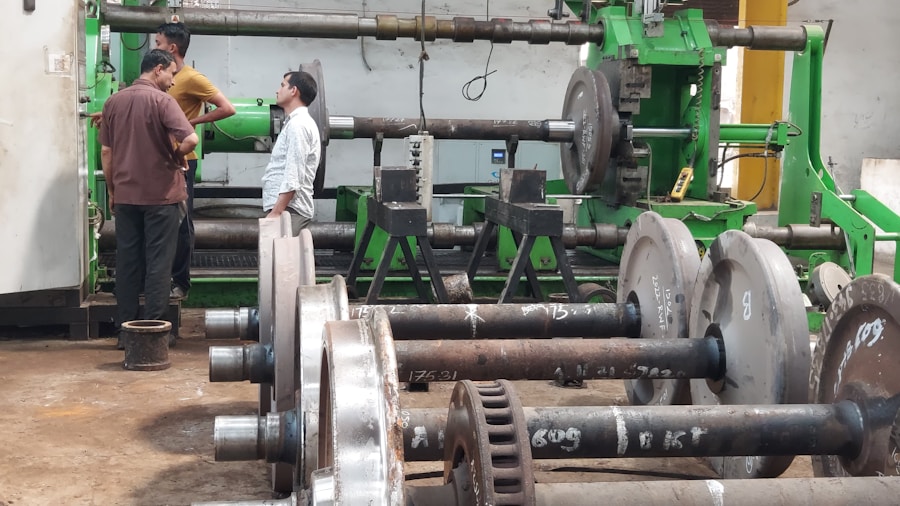 wheel hub assembly close-up inspection